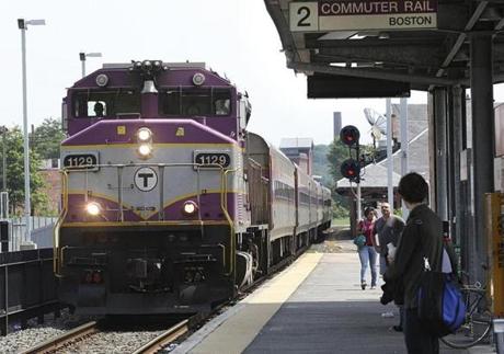 A commuter rail train pulled into the Framingham stop. The system?s operator, Keolis Commuter Services, will receive an extra $66 million for operations.
